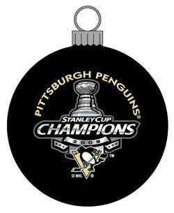 Pittsburgh PENGUINS 2009 Stanley Cup CHAMPS Christmas ORNAMENT  Decorative Hanging Ornaments  Sports & Outdoors