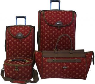American Flyer Travelware Fleur De Lis 4 Piece Luggage Set