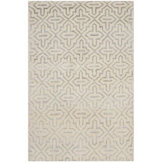 Safavieh Hand knotted Stone Wash Silver Wool/ Cotton Rug (4 X 6)