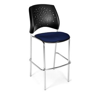 Ofm 338c Chrome Stars Series Navy Cafe Chair (pack Of 2)