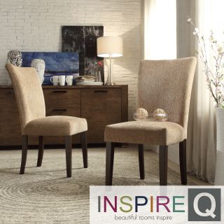 Inspire Q Catherine Tan Chenille Parsons Dining Chair (set Of 2)