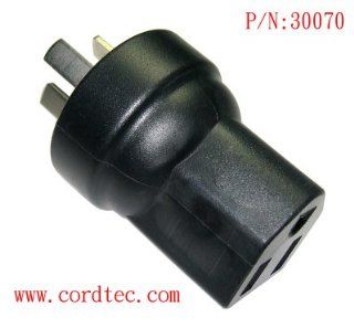 Cordtec Plug Adapter International adapter Austria, China, Plug to NEMA 5 15R(USA 2 or 3 PINS recetacle) 30070 Electronics