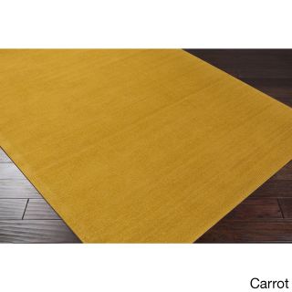 Surya Carpet, Inc. Hand loomed Owens Casual Solid Area Rug (8 X 11) Orange Size 8 x 11