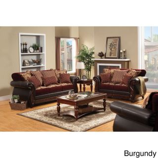 Furniture Of America Traditional Franchesca 2 piece Fabric leatherette Sofa Set