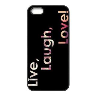 First Design Funny laugh, live, love, quote, quotes RUBBER iphone 5 Durable Case Cell Phones & Accessories