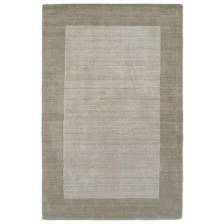 Borders Hand tufted Ivory Wool Rug (36 X 53)