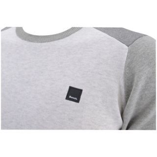 Bench Mens Imam Crew Neck Knit   Pale Grey Marl      Mens Clothing
