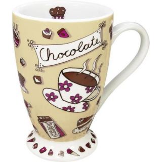 Konitz Mugs Chocolate Design Light Brown (set Of 2)