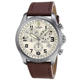 Victorinox Infantry Vintage Chronograph Beige Dial Stainless Steel Mens Watch 249050 Victorinox Watches