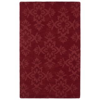 Trends Red Damask Wool Rug (8 X 11)