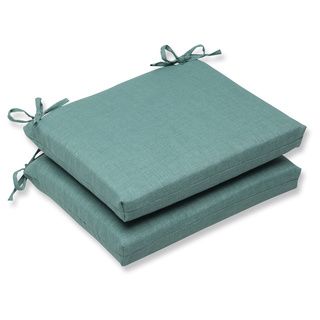 Pillow Perfect Outdoor Green Squared Corners Seat Cushion (set Of 2)