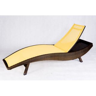 Les Jardins Out of Blue Kahuna Chaise Lounge SUNW40 Fabric Color Yellow Sling