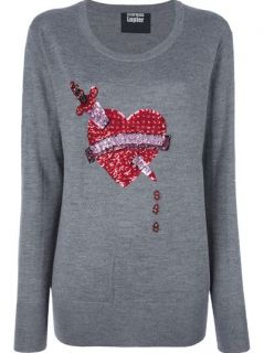 Markus Lupfer Sequined Heart Sweater