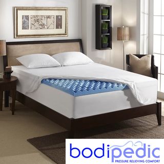 Bodipedic 3 inch Gel Memory Foam Wave Mattress Topper With Cover