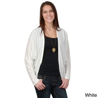 Journee Collection Journee Collection Womens Dolman Sleeve Open Front Cardigan White Size S (4  6)