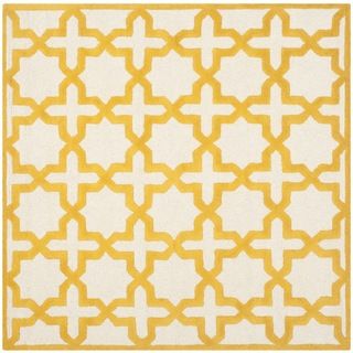 Safavieh Handmade Moroccan Cambridge Ivory/ Gold Wool Rug (6 Square)