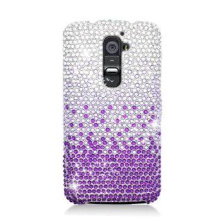CY Bling Bling Full Diamond Graphic Design Cover Case For LG Optimis G2 / VS980 (Include a Free CYstore Stylus Pen)   Waterfall Purple Cell Phones & Accessories