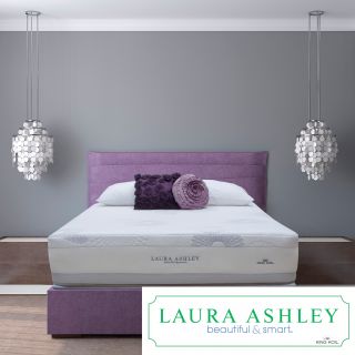 Laura Ashley Laura Ashley Blossom Firm Queen size Mattress And Foundation Set White Size Queen