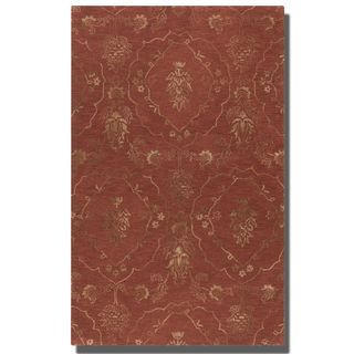 Geneva Crimson Wool Rug (5 X 8)