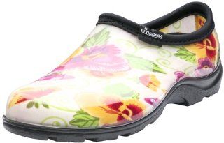 Sloggers 5114CP06 Women's Rain and Garden Shoes with Comfort Insole, Size 6, Pansy Print Cream Patio, Lawn & Garden