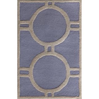Safavieh Handmade Moroccan Cambridge Light Circle Pattern Blue/ Ivory Wool Rug (3 X 5)