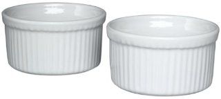 Emile Henry Couleurs 12 Ounce Individual Souffle Dish, Set of 2, White Kitchen & Dining