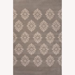 Hand Tufted Holiday Pattern Grey/white Wool Rug (8x10)