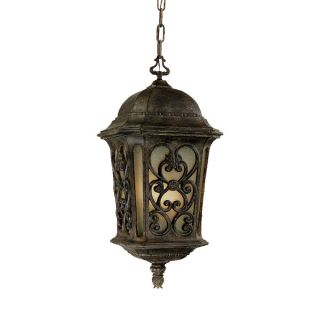 Manorgate Collection Hanging Lantern 4 light Outdoor Black Coral Light Fixture