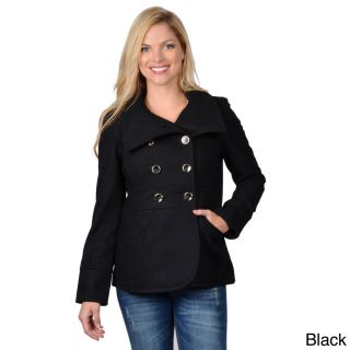Kenneth Cole Womens Double Breasted Button Front Coat