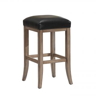 Deangelo Oak And Bonded Leather Counter Height Stool