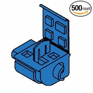 3M Scotchlok Electrical IDC 804 BULK, Run and Tap, Moisture Resistant and Flame Retardant, Blue, 18 16 AWG (solid/stranded), 14 AWG (stranded) (Pack of 500) Wire Terminals