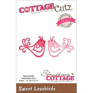 Cottagecutz Elites Die 1.5x1.2 sweet Lovebirds