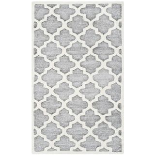 Safavieh Handmade Precious Silver Geometric Polyester/ Wool Rug (3 X 5)