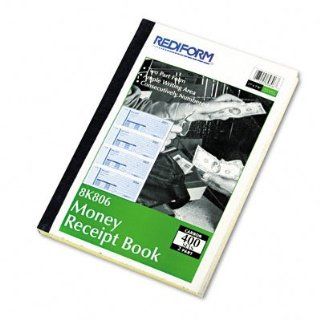 Money Receipt Books with Carbons, Duplicate, 4 Forms/Pg, 400 Sets/Bk (RED8K806)  Money Control Supplies 