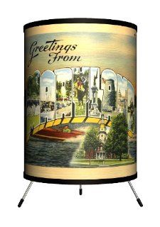 Lamp In A Box TRI TRV MARYL Travel   Maryland Postcard Tripod Lamp   Desk Lamps  