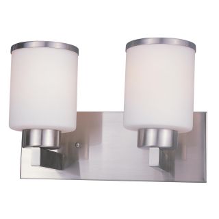 Sb Z lite 2 light Vanity Fixture With Frosted Glass Shades