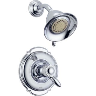 Delta Victorian Chrome 1 Handle Shower Faucet Trim Kit with Multi Function Showerhead