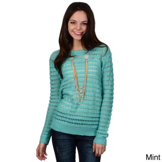 Hailey Jeans Co. Juniors Long sleeve Open Knit Sweater
