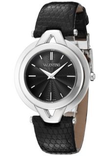 Valentino V38SBQ9909 S009  Watches,Womens Black Dial Black Lizard, Casual Valentino Quartz Watches