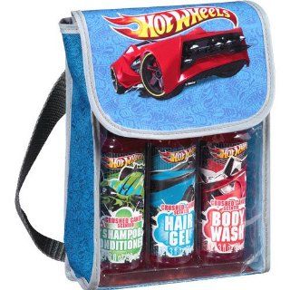 Hot Wheels Crushed Candy Scented Travel Bath Gift Set, 3 pc   Hair Gel * Body Wash * Shampoo & Conditioner * Hot Wheels Travel Bag  Beauty
