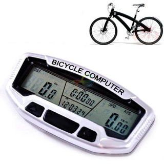 S9Q 4in1 Waterproof LCD Digital Bicycle Bike Computer Odometer Speedometer Stopwatch  Sport Odometers  Sports & Outdoors