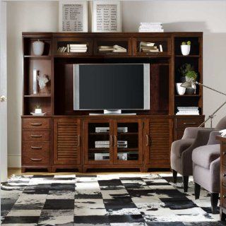 Hooker Furniture Wendover 8 Piece Wall with Barrister Door Hutch   Home Entertainment Centers