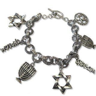 Sterling Silver Hanukkah Charm Bracelet Jewelry