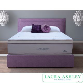 Laura Ashley Laura Ashley Blossom Euro Pillowtop Twin size Mattress And Foundation Set White Size Twin