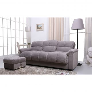 Phila Grey Sofa Bed/ Ottoman Set