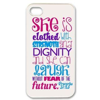 diycover iPhone 4 4S Case   Bible Verse Proverbs 3125   Best Durable Cover Case Cell Phones & Accessories