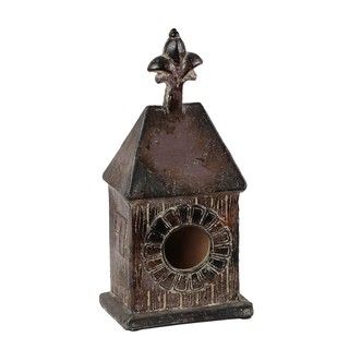 Privilege Small Ceramic Bird House Accent Piece