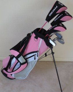 Ladies Latest Model Complete Golf Set Clubs Right Handed Pink Color Driver, 3 Wood, Hybrids, Irons, 2 Ball Putter & Bag  Sports & Outdoors