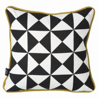 ferm LIVING Little Geometry Organic Cotton Cushion 730 Color Black and Blue