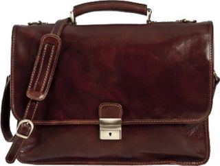 Alberto Bellucci Torino Italian Leather Briefcase   Brown